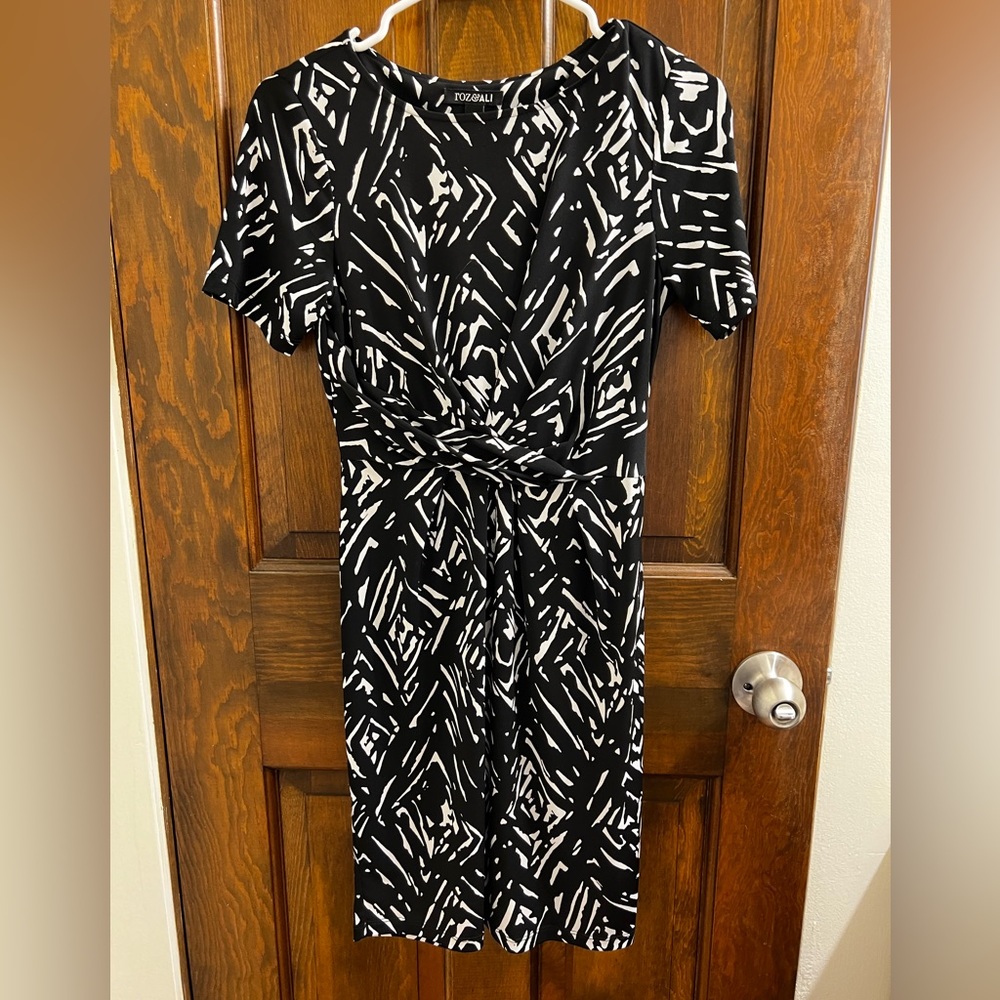 Black & White Midi Dress